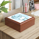 Elegant eco-friendly jewelry box with artistic design, perfect for stylish home decor