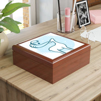 Elegant eco-friendly jewelry box with artistic design, perfect for stylish home decor