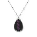Printify jewelry eco-friendly neon necklace with teardrop pendant featuring pink flamingo design