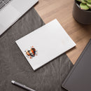 Printify eco-friendly note pads with heart design on desk next to laptop and pen