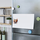 Eco-friendly note pads with heart design magnet attached to stainless steel fridge door