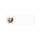 Printify eco-friendly note pads with orange plaid heart design and floral accents on white background