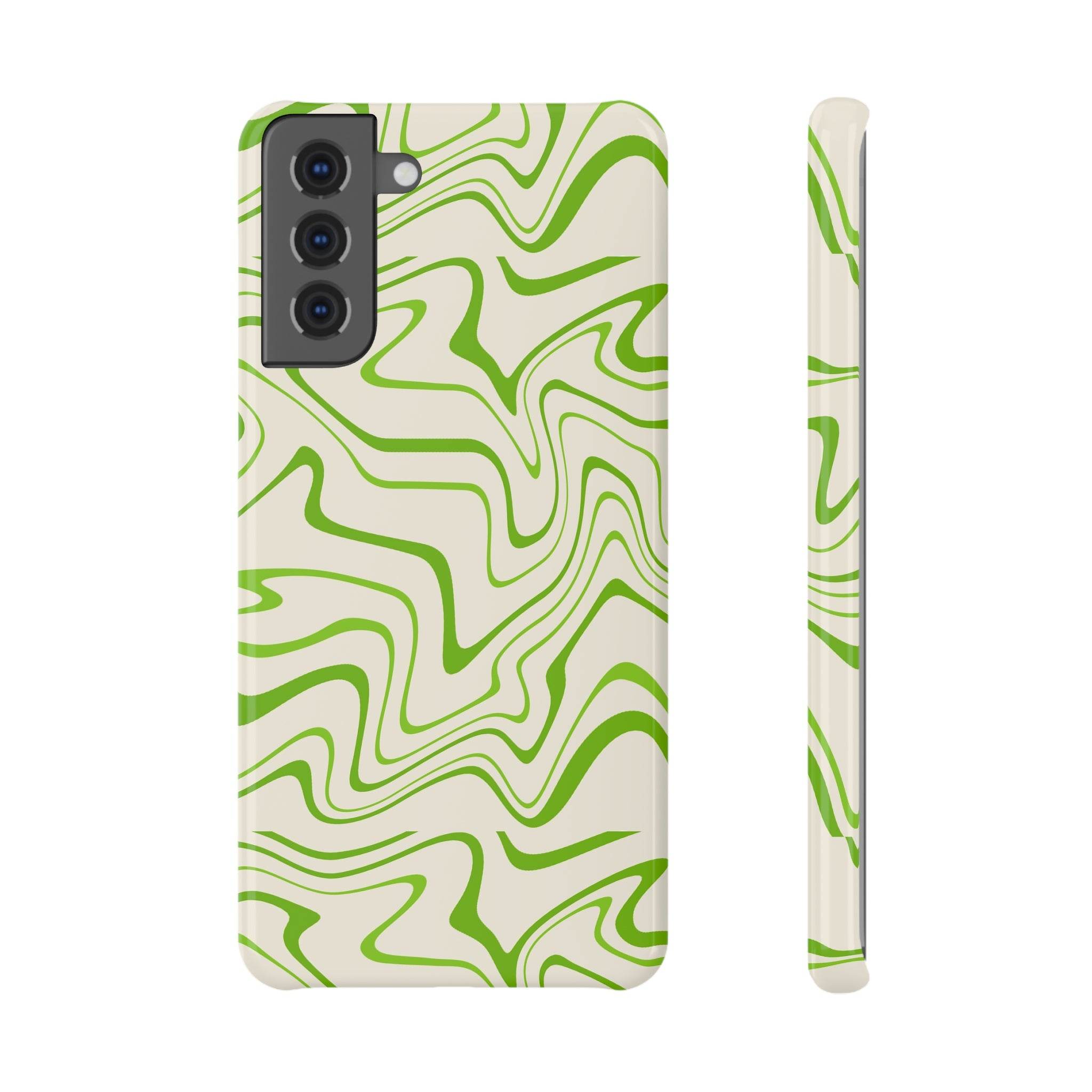 Lime Swirl Eco Phone Slim Snap Case