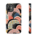 Printify eco-friendly phone cases with abstract colorful semi-circle pattern for stylish protection