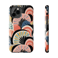 Printify eco-friendly phone cases with colorful abstract floral design for modern smartphones