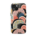 Printify eco-friendly phone cases with colorful abstract floral pattern for iPhone