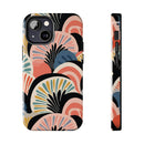Printify eco-friendly phone cases with abstract colorful fan pattern for iPhone