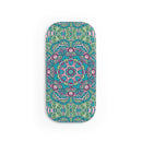 Printify eco-friendly phone grip with colorful intricate mandala design in green, blue, and pink tones