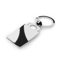 Printify eco-friendly photo keyring with a sleek silver metal tag and sturdy keyring attachment