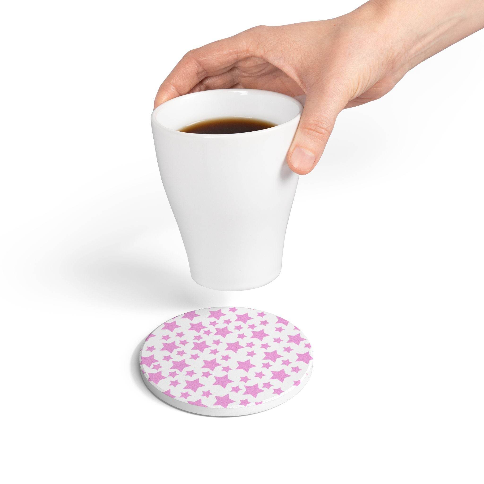 Starry Pink Eco-Friendly Ceramic Coaster