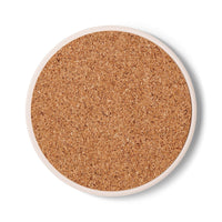 Printify eco-friendly pink ceramic coaster with cork surface for kitchen accessories