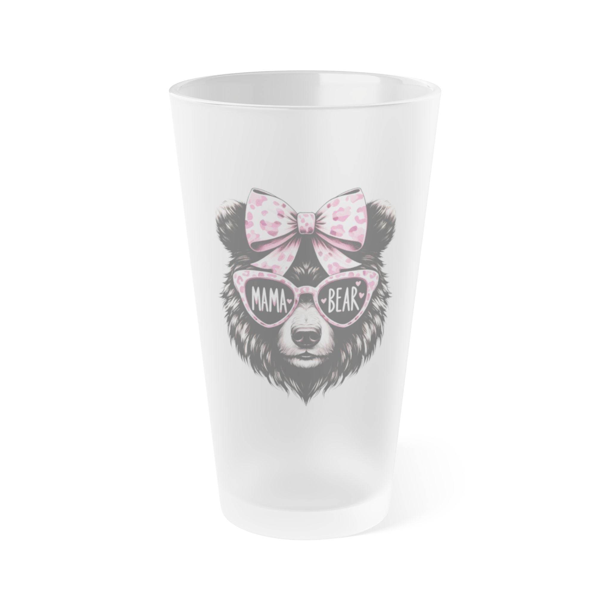 Mama Bear Eco-Friendly Frosted Pint Glass