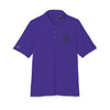 Purple eco-friendly polo shirt from Printify with short sleeves and casual collar