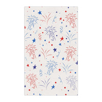 Colorful pattern eco-friendly tea towels featuring festive fireworks and stars design for home decor