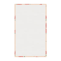 Printify eco-friendly tea towels with white center and watermelon patterned edges for kitchen use