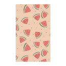 Printify eco-friendly tea towels with pink watermelon slice pattern for kitchen accessories