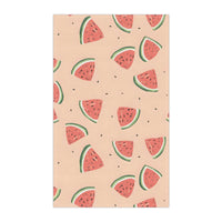 Printify eco-friendly tea towels with pink watermelon slice pattern for kitchen accessories