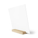 Minimalist wooden stand with blank white poster for eco-friendly teacher of the year gift home decor