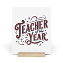 Printify home decor featuring elegant Teacher of the Year design eco-friendly teacher of the year gift