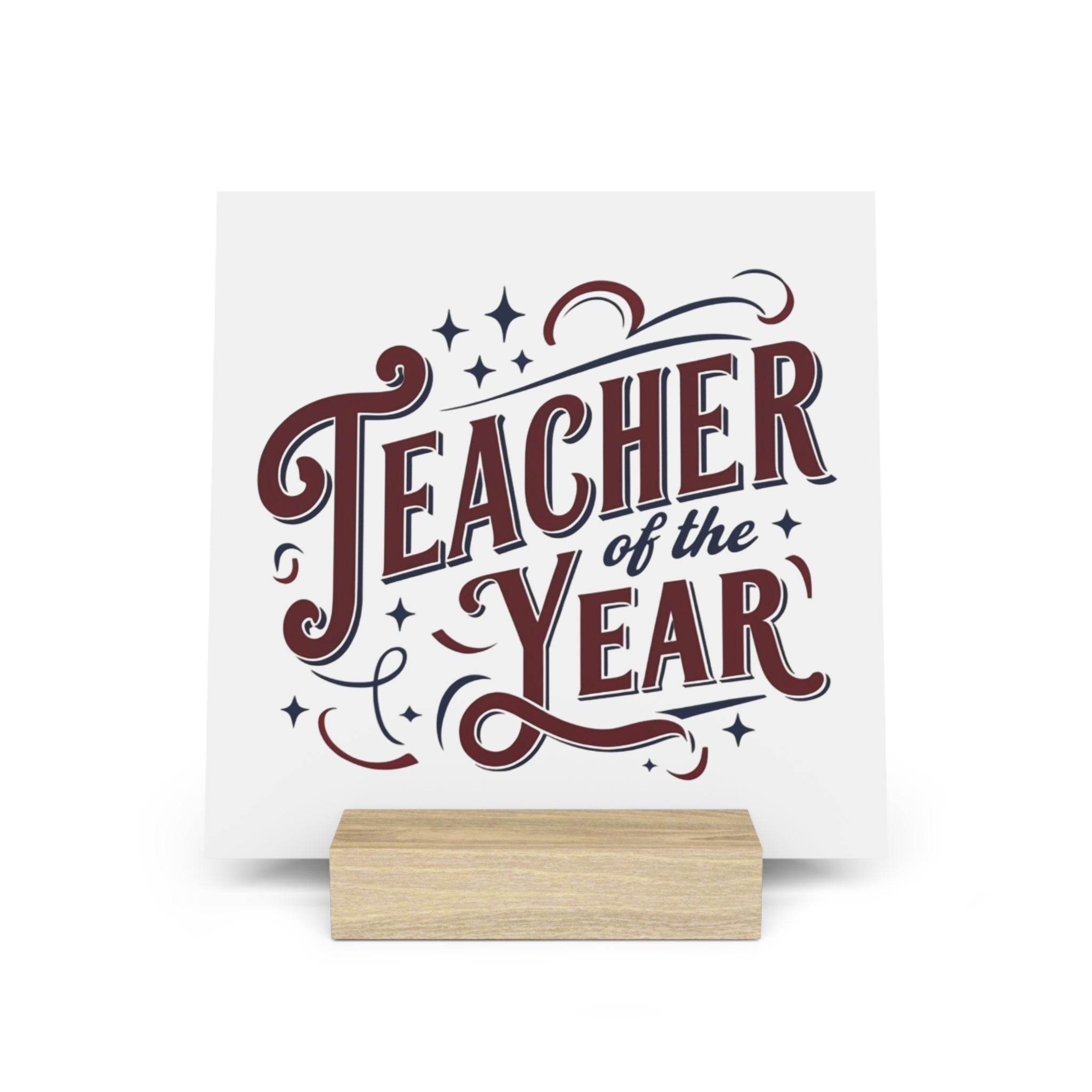 Teacher of the Year Gallery Board with Stand