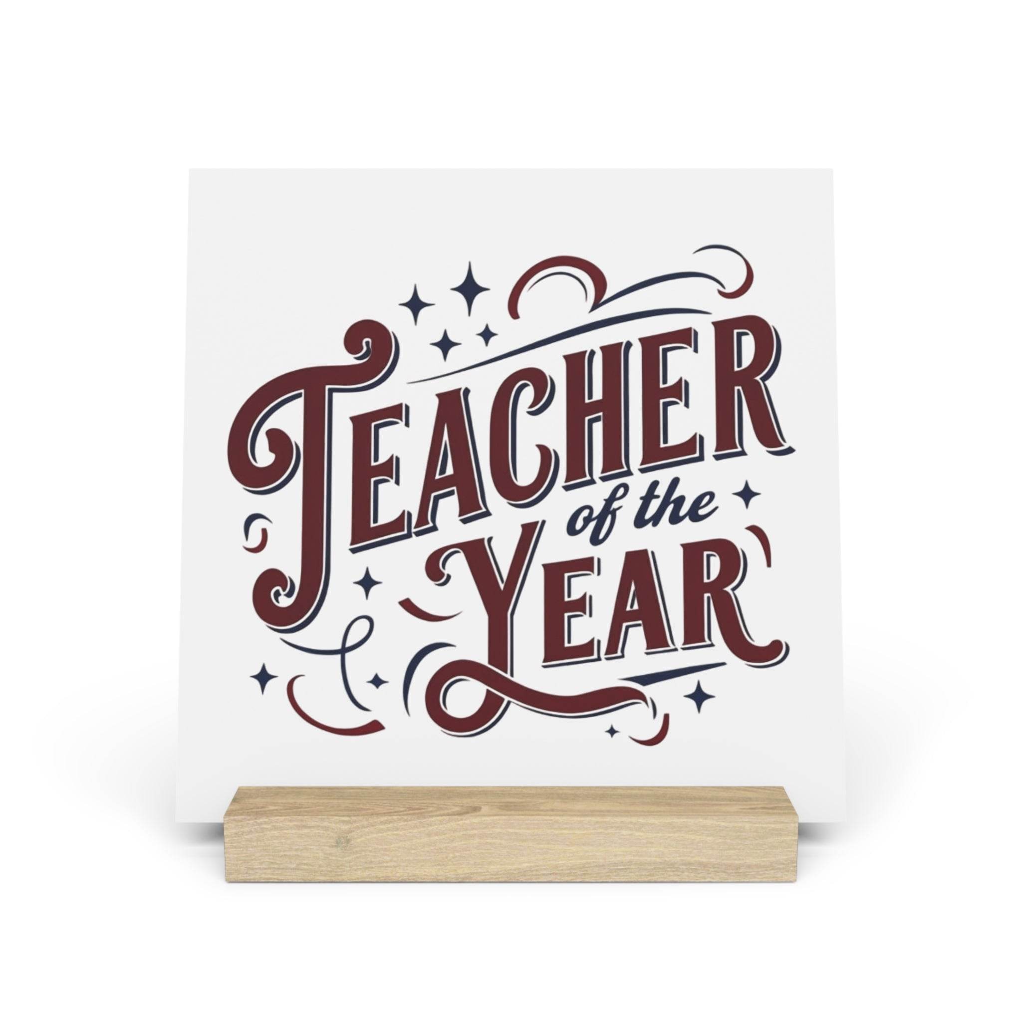 Teacher of the Year Gallery Board with Stand