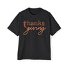 Black eco-friendly Thanksgiving shirt men with brown and orange Thanksgiving text design
