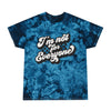 Printify eco-friendly tie-dye t-shirt in blue with I’m not for Everyone slogan design