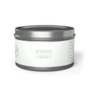 Printify eco-friendly tin candles with natural scented candle in metal tin container