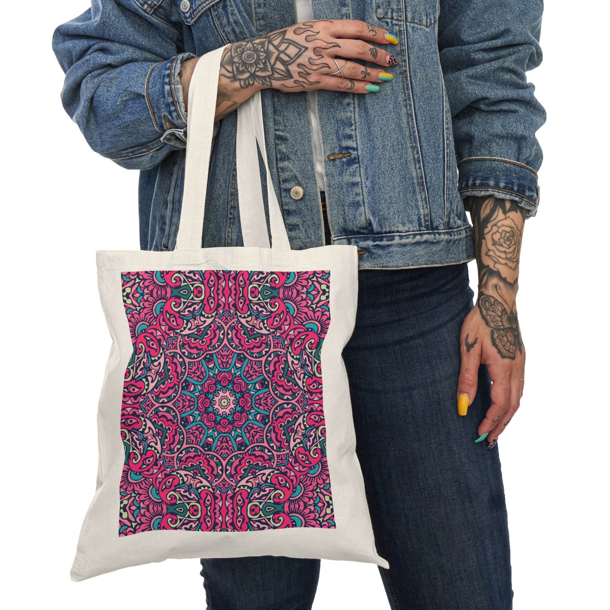 Enchanted Mandala Eco Natural Tote Bag