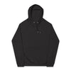 Black eco friendly unisex hoodie with front pocket and adjustable drawstring hood by Printify