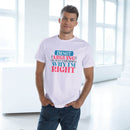 Printify eco-friendly unisex t-shirt with humorous text white crew neck shirt
