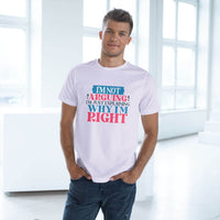 Printify eco-friendly unisex t-shirt with humorous text white crew neck shirt