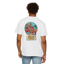 Printify eco-friendly unisex t-shirt with colorful scooter and enjoy the breeze graphic on back
