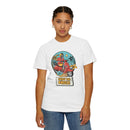 Printify eco-friendly unisex t-shirt with colorful scooter graphic and enjoy the breeze text