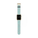 Printify tech accessory eco-friendly watch band with blue color and white polka dot pattern for smartwatches