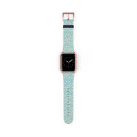 Printify eco-friendly watch band with blue color and white polka dot design for smartwatches