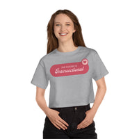 Printify eco-friendly women cropped t-shirt in gray with The Future is Intersectional design