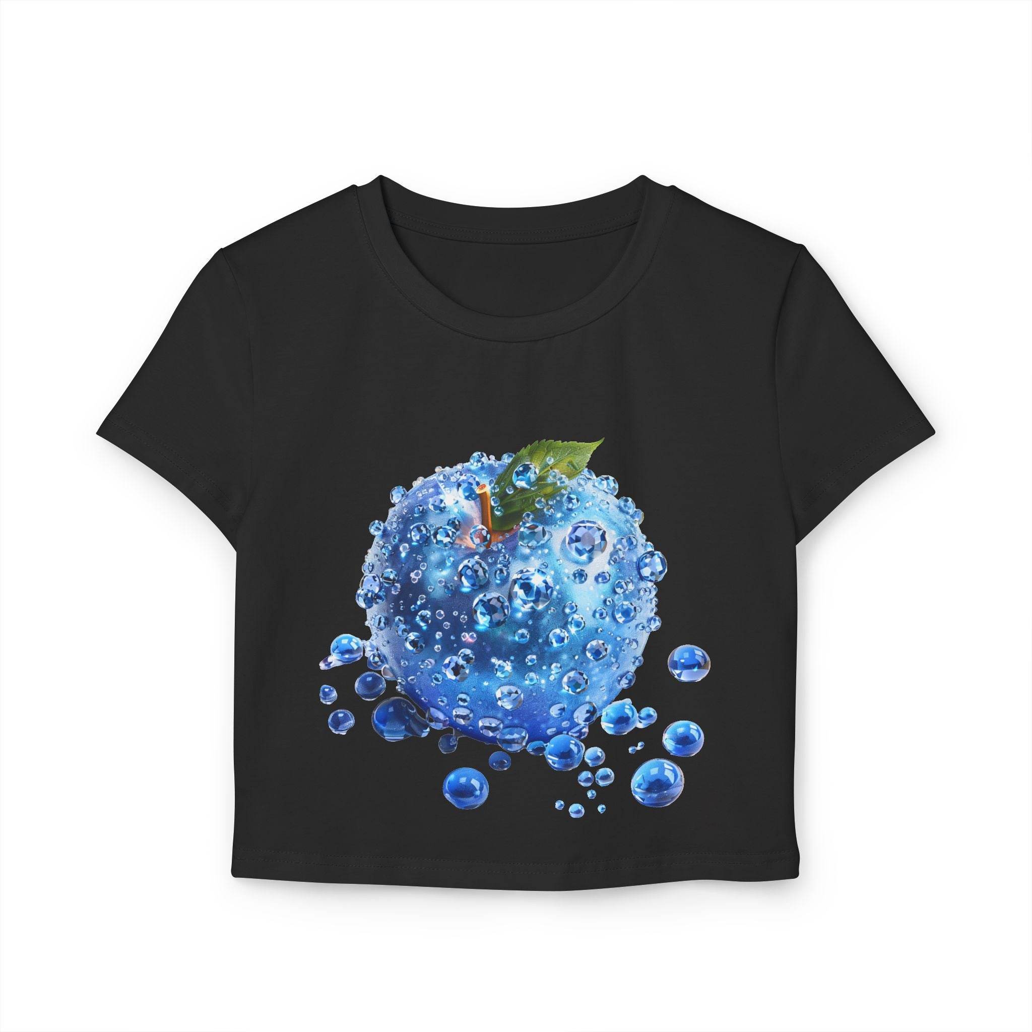 Blue Drop Crop Top Women's Baby Tee