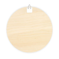 Round blank wooden home decor wall hanging back with metal hook for eco-friendly wood signs
