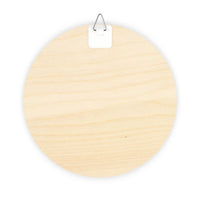 Round blank eco-friendly wood sign with hanging hook from Printify for home decor