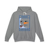 Gray hoodie with grumpy snowman graphic pipe and MEEEEEH CHRISTMAS text eco-friendly ugly Christmas hoodie for holiday wear