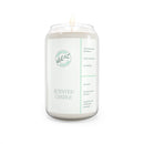 Printify eco-friendly scented candle in clear glass jar with natural soy wax and cotton wick