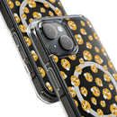 Printify eco-friendly magnetic phone case with clear edges and thinking face emoji pattern