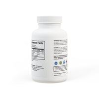 Printify non-GMO 5-HTP supplement bottle with supplement facts and usage instructions on white label