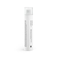 White pump bottle of natural dewdrop face gel with clear cap and printed text on the side