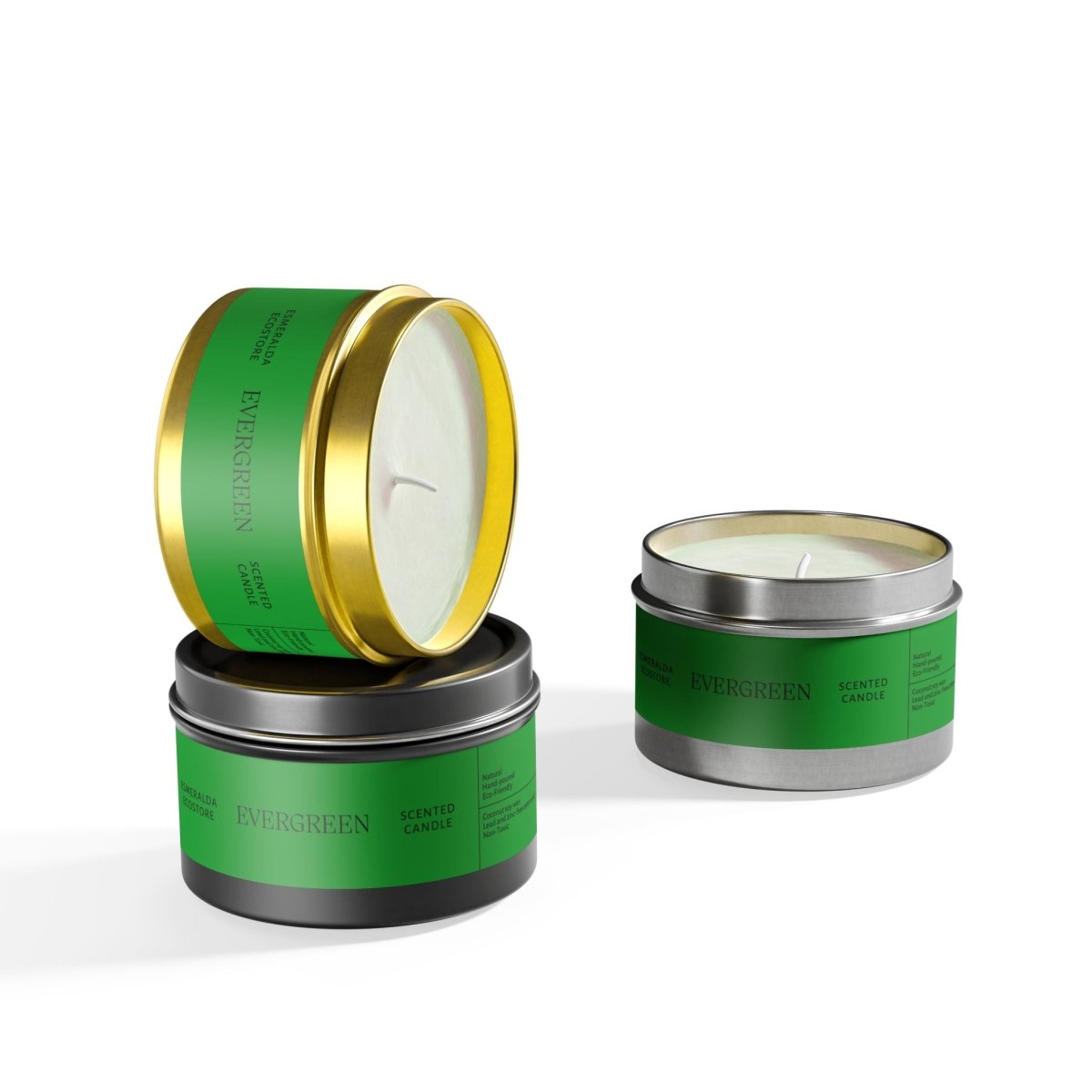 Evergreen Tin Candles - Esmeralda Ecostore