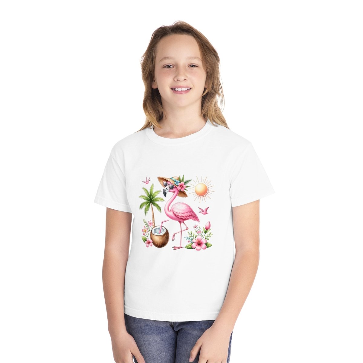 Flamingo Paradise Youth Midweight Tee