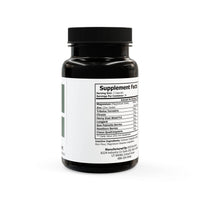 Printify vegan magnesium zinc supplement bottle showing supplement facts label on white background