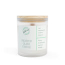 Printify frosted glass eco candle with wooden lid and eco-friendly features label