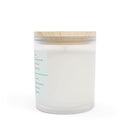 Printify frosted glass eco candle with wooden lid and white wax inside